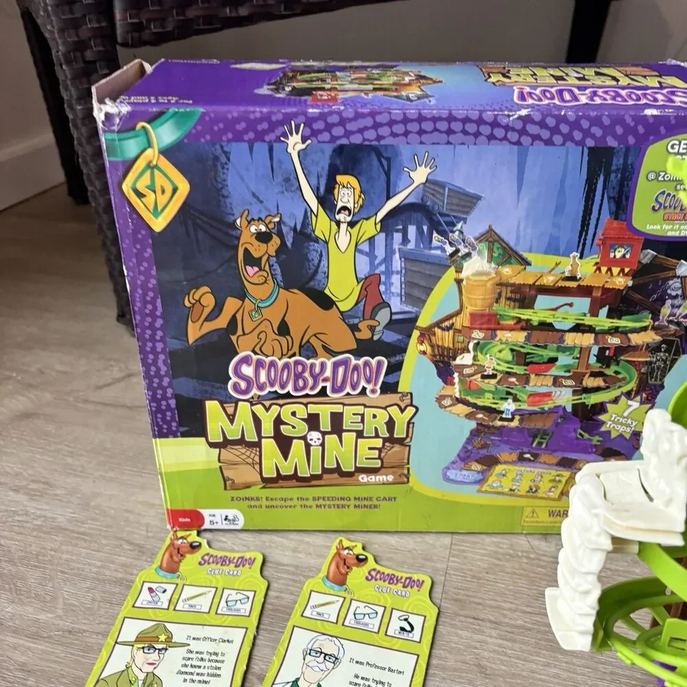 Pressman Scooby-Doo Mystery Mine 3D Board Game 2013  Boxed No Manual Mostly Comp